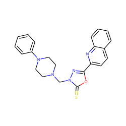 S=c1oc(-c2ccc3ccccc3n2)nn1CN1CCN(c2ccccc2)CC1 ZINC000095594089