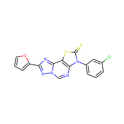 S=c1sc2c(ncn3nc(-c4ccco4)nc23)n1-c1cccc(Cl)c1 ZINC000049114395