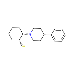 S[C@@H]1CCCC[C@@H]1N1CCC(c2ccccc2)CC1 ZINC000028238692