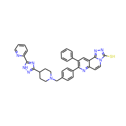 Sc1nnc2c3cc(-c4ccccc4)c(-c4ccc(CN5CCC(c6n[nH]c(-c7ccccn7)n6)CC5)cc4)nc3ccn12 ZINC000042803732