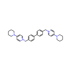 c1cc(-c2ccc(C[n+]3ccc(N4CCCCC4)cc3)cc2)ccc1C[n+]1ccc(N2CCCCC2)cc1 ZINC000013584367