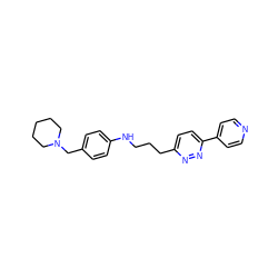 c1cc(-c2ccc(CCCNc3ccc(CN4CCCCC4)cc3)nn2)ccn1 ZINC000473108883