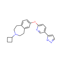 c1cc(-c2ccc(Oc3ccc4c(c3)CCN(C3CCC3)CC4)nc2)[nH]n1 ZINC000034095481