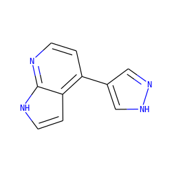 c1cc(-c2cn[nH]c2)c2cc[nH]c2n1 ZINC000049792991