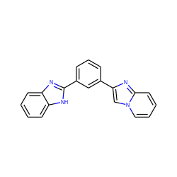 c1cc(-c2cn3ccccc3n2)cc(-c2nc3ccccc3[nH]2)c1 ZINC000073157605