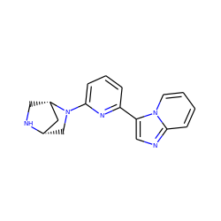 c1cc(-c2cnc3ccccn23)nc(N2C[C@H]3C[C@@H]2CN3)c1 ZINC000052637290