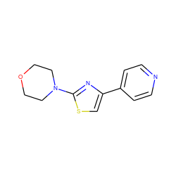 c1cc(-c2csc(N3CCOCC3)n2)ccn1 ZINC000203780355