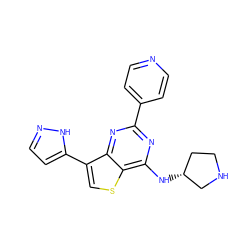 c1cc(-c2nc(N[C@@H]3CCNC3)c3scc(-c4ccn[nH]4)c3n2)ccn1 ZINC000223670463