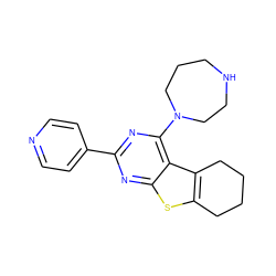 c1cc(-c2nc(N3CCCNCC3)c3c4c(sc3n2)CCCC4)ccn1 ZINC000223665838