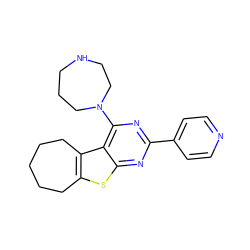 c1cc(-c2nc(N3CCCNCC3)c3c4c(sc3n2)CCCCC4)ccn1 ZINC000223659417