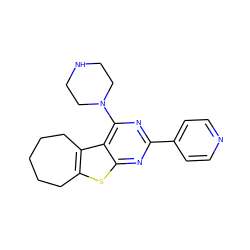 c1cc(-c2nc(N3CCNCC3)c3c4c(sc3n2)CCCCC4)ccn1 ZINC000223659699