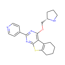 c1cc(-c2nc(OC[C@@H]3CCCN3)c3c4c(sc3n2)CCCC4)ccn1 ZINC000653758346