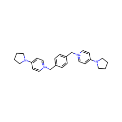 c1cc(C[n+]2ccc(N3CCCC3)cc2)ccc1C[n+]1ccc(N2CCCC2)cc1 ZINC000013584348