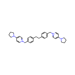c1cc(C[n+]2ccc(N3CCCC3)cc2)ccc1CCc1ccc(C[n+]2ccc(N3CCCC3)cc2)cc1 ZINC000027863591