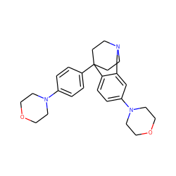 c1cc(C23CCN(CC2)Cc2cc(N4CCOCC4)ccc23)ccc1N1CCOCC1 ZINC000114348441