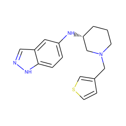 c1cc(CN2CCC[C@@H](Nc3ccc4[nH]ncc4c3)C2)cs1 ZINC000028640644