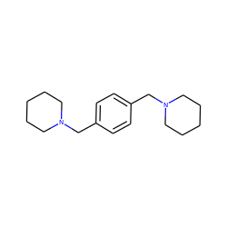 c1cc(CN2CCCCC2)ccc1CN1CCCCC1 ZINC000005634146