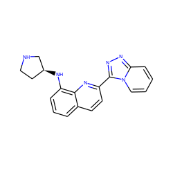 c1cc(N[C@H]2CCNC2)c2nc(-c3nnc4ccccn34)ccc2c1 ZINC000096174948