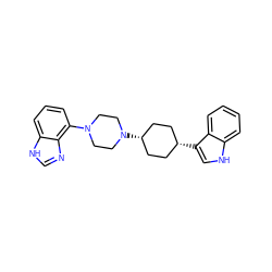 c1cc(N2CCN([C@H]3CC[C@@H](c4c[nH]c5ccccc54)CC3)CC2)c2nc[nH]c2c1 ZINC000101181259