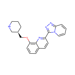 c1cc(OC[C@@H]2CCCNC2)c2nc(-c3nnc4ccccn34)ccc2c1 ZINC000096174961