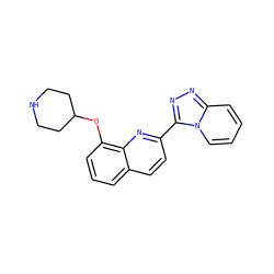 c1cc(OC2CCNCC2)c2nc(-c3nnc4ccccn34)ccc2c1 ZINC000096174953