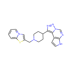 c1cc[n+]2cc(CN3CCC(c4nnn5cnc6[nH]ccc6c45)CC3)sc2c1 ZINC001772579629