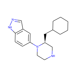 c1cc2[nH]ncc2cc1N1CCNC[C@@H]1CC1CCCCC1 ZINC000053230680