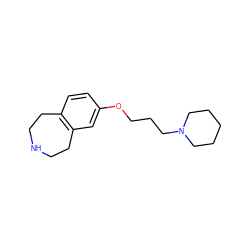 c1cc2c(cc1OCCCN1CCCCC1)CCNCC2 ZINC000034058068