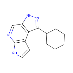 c1cc2c(ncc3[nH]nc(C4CCCCC4)c32)[nH]1 ZINC000088347299