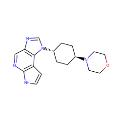 c1cc2c(ncc3ncn([C@H]4CC[C@H](N5CCOCC5)CC4)c32)[nH]1 ZINC000101537465