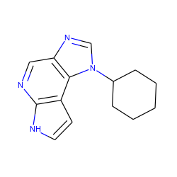 c1cc2c(ncc3ncn(C4CCCCC4)c32)[nH]1 ZINC000095582998