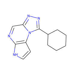 c1cc2c(ncc3nnc(C4CCCCC4)n32)[nH]1 ZINC000095582310