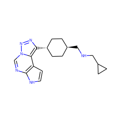 c1cc2c(ncn3nnc([C@H]4CC[C@H](CNCC5CC5)CC4)c23)[nH]1 ZINC001772651470