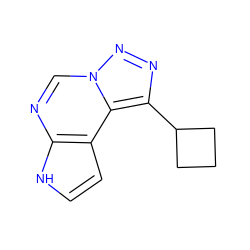 c1cc2c(ncn3nnc(C4CCC4)c23)[nH]1 ZINC001772643913