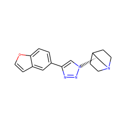 c1cc2cc(-c3cn([C@H]4CN5CCC4CC5)nn3)ccc2o1 ZINC000220726382