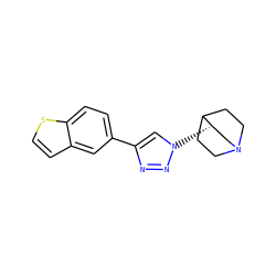 c1cc2cc(-c3cn([C@H]4CN5CCC4CC5)nn3)ccc2s1 ZINC000220730879