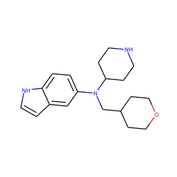 c1cc2cc(N(CC3CCOCC3)C3CCNCC3)ccc2[nH]1 ZINC000043017758