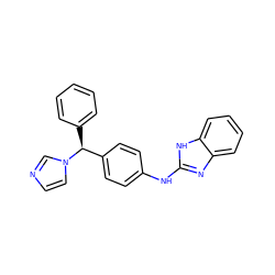 c1ccc([C@@H](c2ccc(Nc3nc4ccccc4[nH]3)cc2)n2ccnc2)cc1 ZINC000040873292