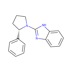 c1ccc([C@@H]2CCCN2c2nc3ccccc3[nH]2)cc1 ZINC000040846829