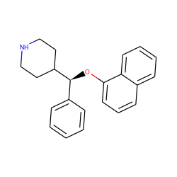 c1ccc([C@H](Oc2cccc3ccccc23)C2CCNCC2)cc1 ZINC000013531047