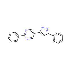 c1ccc(-c2cc(-c3cnc(-c4ccccc4)nc3)[nH]n2)cc1 ZINC000145618430