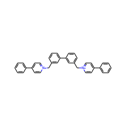 c1ccc(-c2cc[n+](Cc3cccc(-c4cccc(C[n+]5ccc(-c6ccccc6)cc5)c4)c3)cc2)cc1 ZINC000071341572