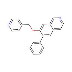 c1ccc(-c2cc3ccncc3cc2OCc2ccncc2)cc1 ZINC000040940458