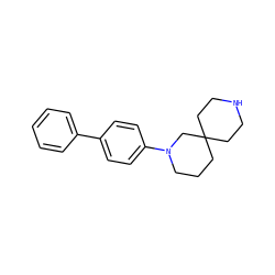 c1ccc(-c2ccc(N3CCCC4(CCNCC4)C3)cc2)cc1 ZINC000003956183