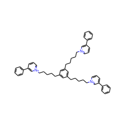 c1ccc(-c2ccc[n+](CCCCCc3cc(CCCCC[n+]4cccc(-c5ccccc5)c4)cc(CCCCC[n+]4cccc(-c5ccccc5)c4)c3)c2)cc1 ZINC000049592897