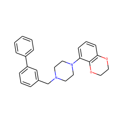 c1ccc(-c2cccc(CN3CCN(c4cccc5c4OCCO5)CC3)c2)cc1 ZINC000053151202