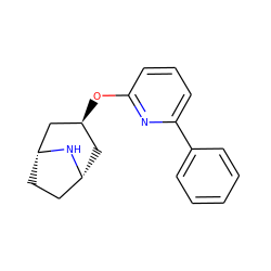 c1ccc(-c2cccc(O[C@H]3C[C@@H]4CC[C@H](C3)N4)n2)cc1 ZINC000101387112