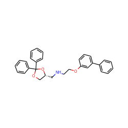 c1ccc(-c2cccc(OCCNC[C@@H]3COC(c4ccccc4)(c4ccccc4)O3)c2)cc1 ZINC000049015642