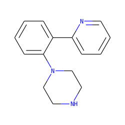 c1ccc(-c2ccccc2N2CCNCC2)nc1 ZINC000095555399