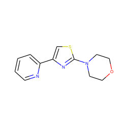 c1ccc(-c2csc(N3CCOCC3)n2)nc1 ZINC000299830059